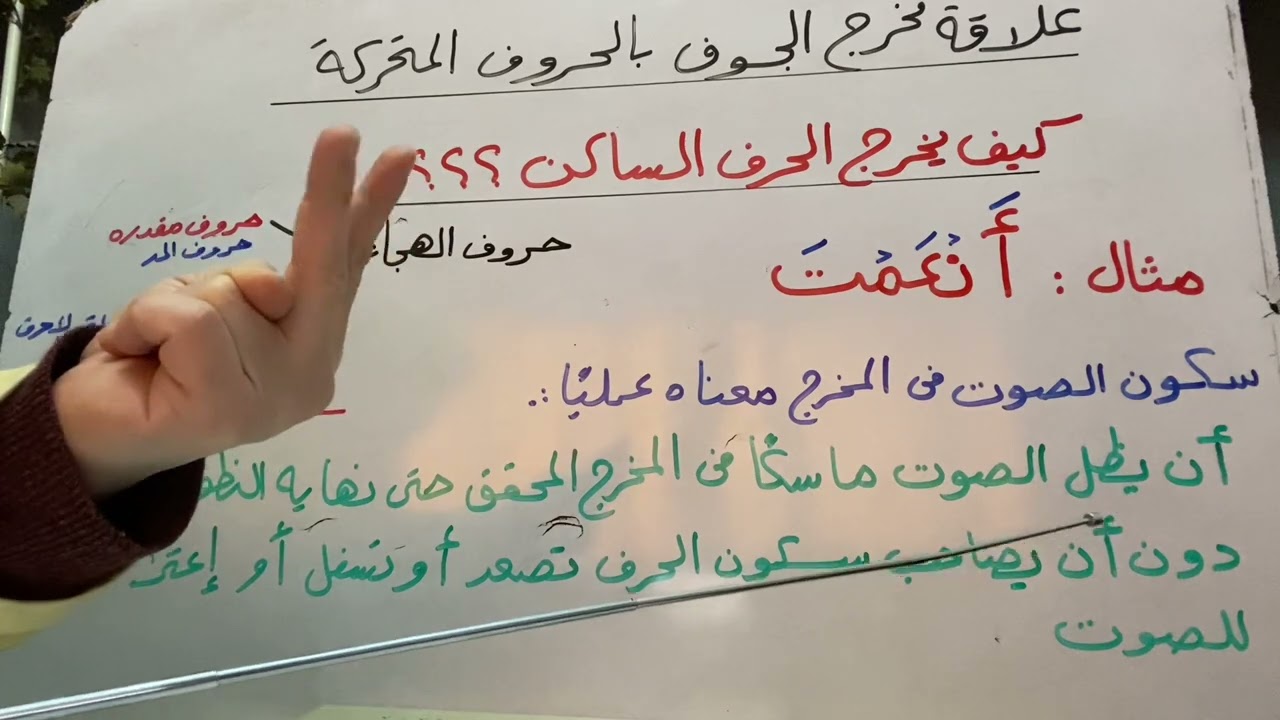 📣📣علاقة مخرج الجوف بالحروف المتحركه📣📣 كيف يخرج الحرف الساكن 📣📣⁉️⁉️⁉️ درس غااايه في الاهميه