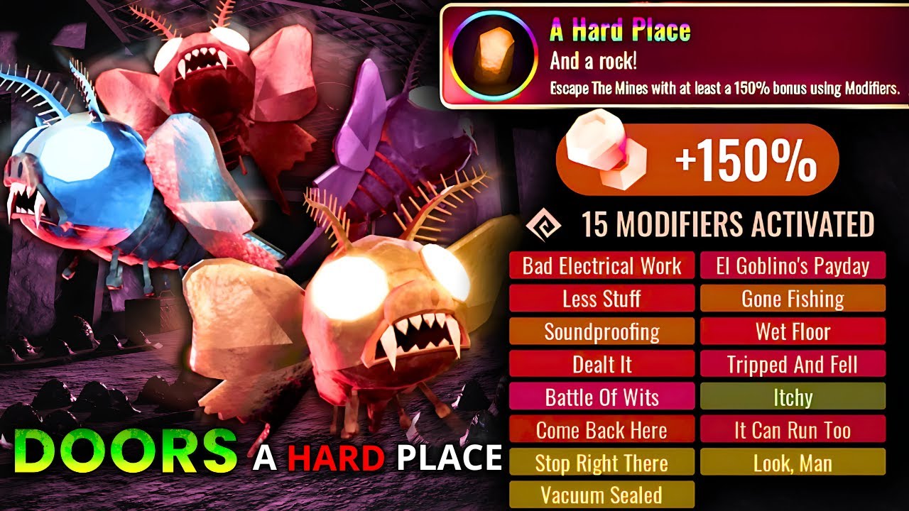 ROBLOX - Doors Floor 2 - A Hard Place - 150% Modifiers - [Full Walkthrough]