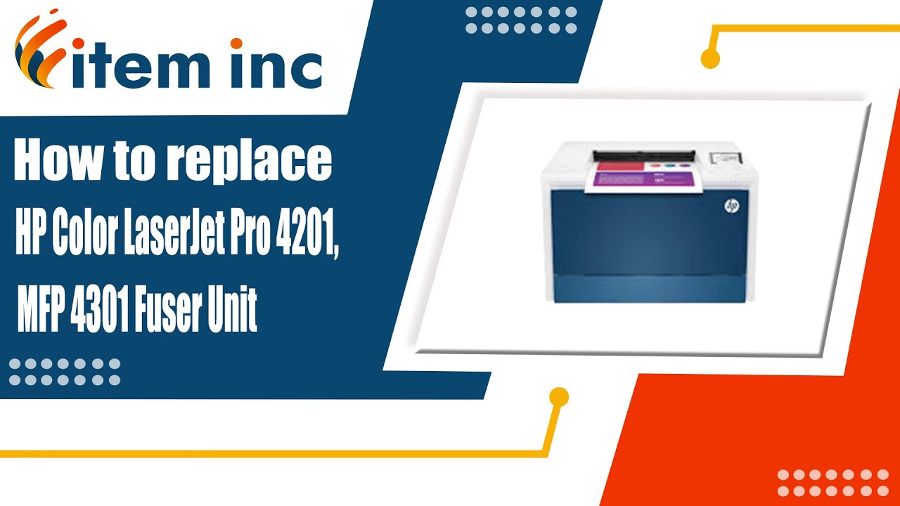 How to replace HP Color LaserJet Pro 4201, MFP 4301 Fuser Unit