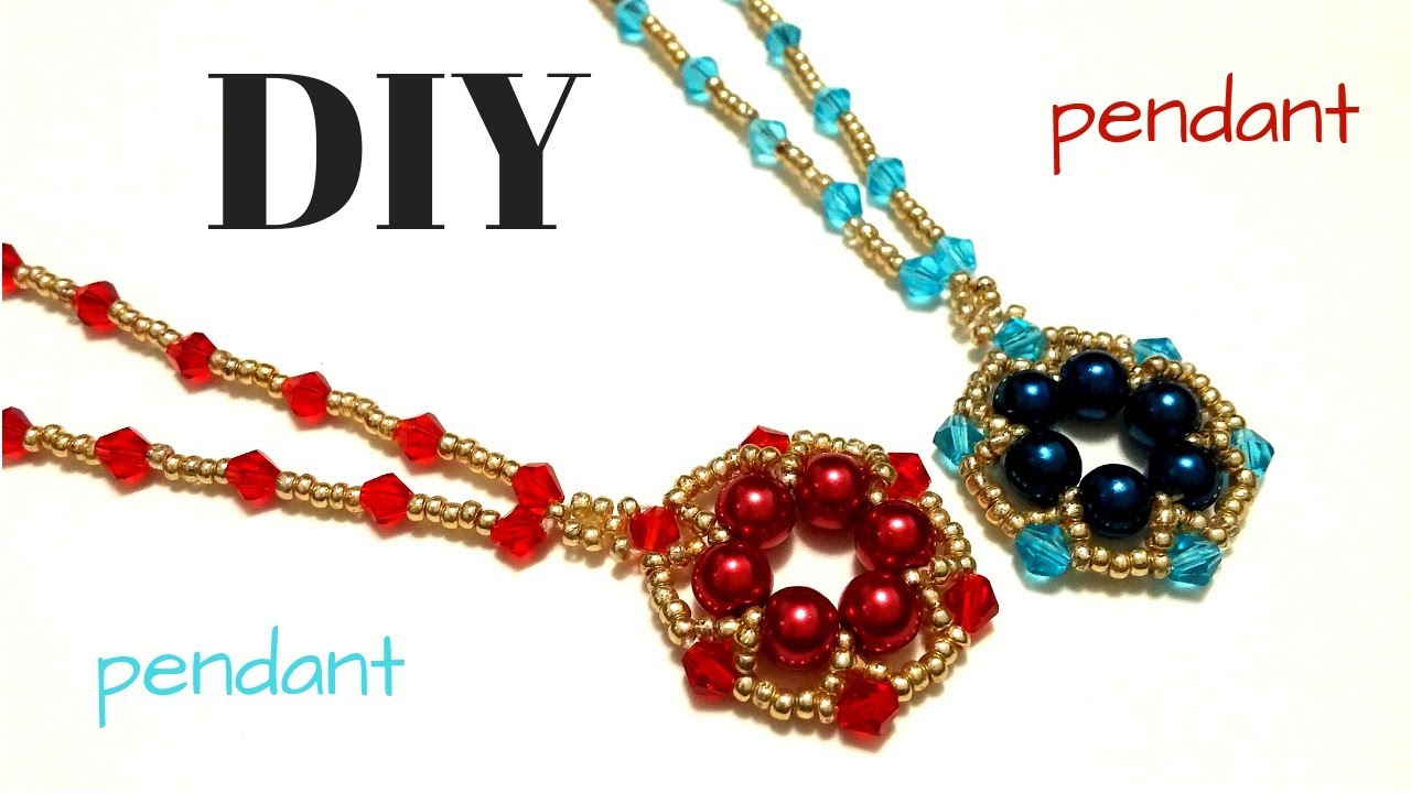 Beading tutorial. How to make pendants. Beaded jewelry