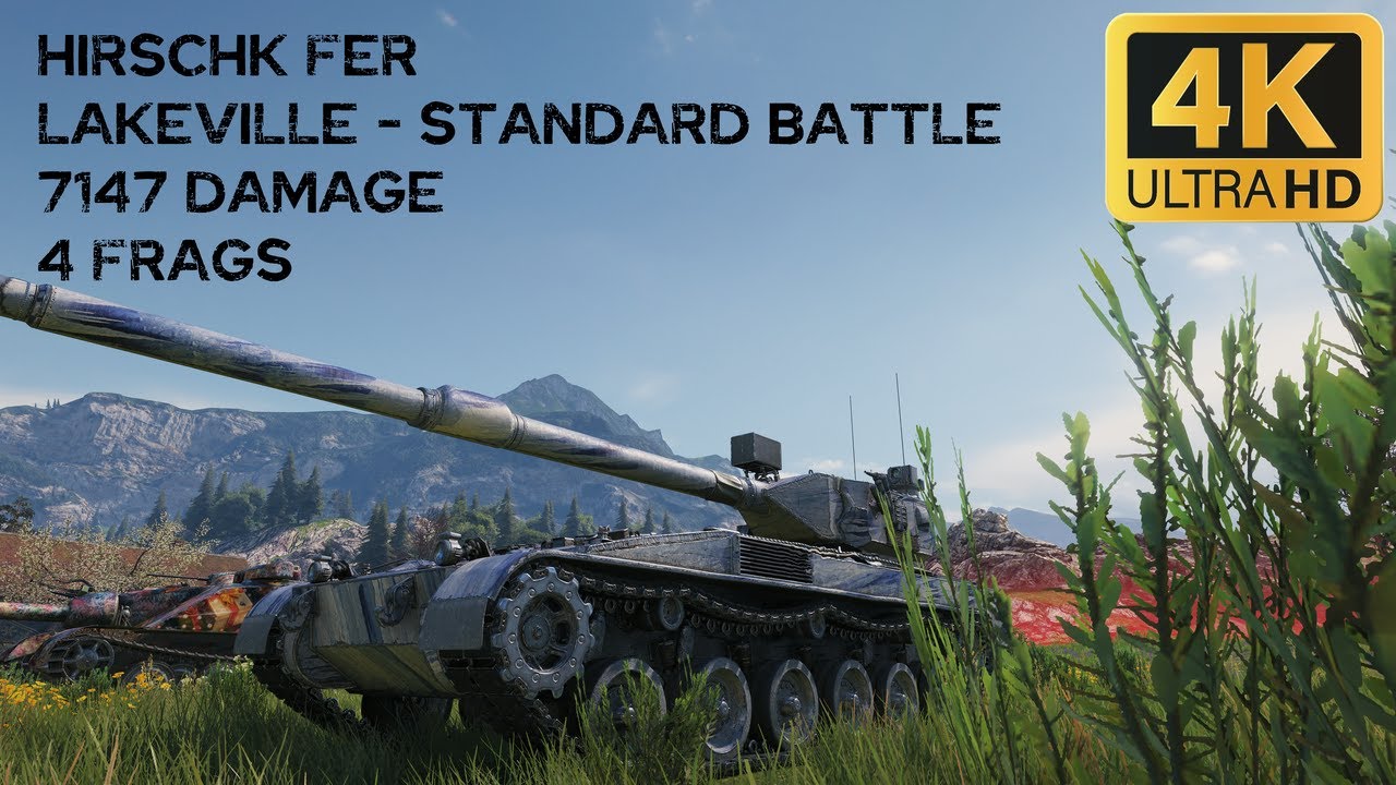 Hirschkäfer 7,1k damage 4 frags on Lakeville - World of Tanks