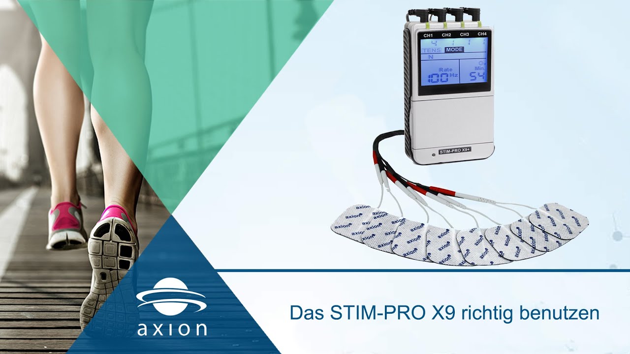 TENS EMS Gerät Anwendung - Erste Schritte mit der Bedienung des Reizstromgeräts Stim- Pro X9+