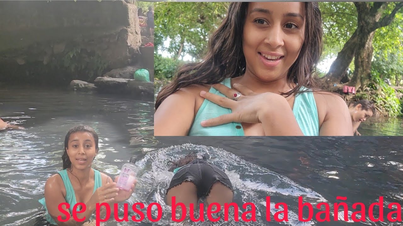 SINDI BAÑANDOSE EN EL RIO😅