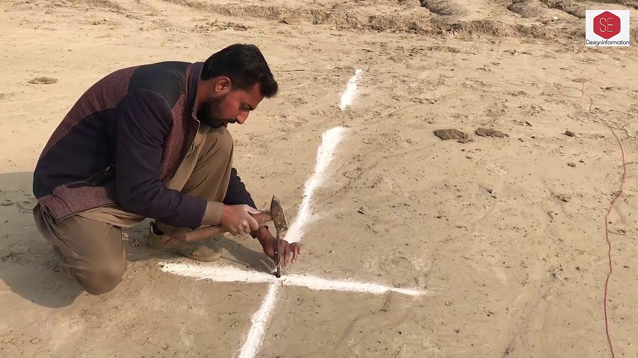 Footing & Columns Marking Without Total Station  | Manual Layout |