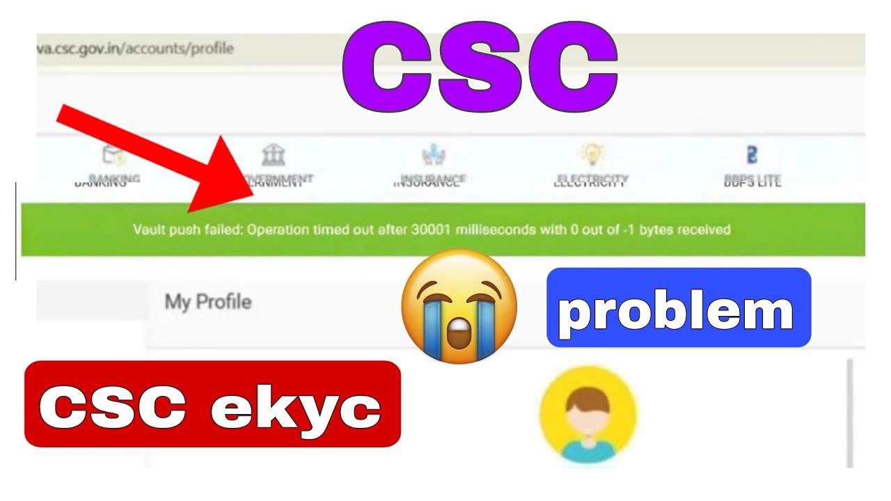 CSC update required problem | CSC ekyc invalid response from vault | CSC ekyc invalid how to fix 