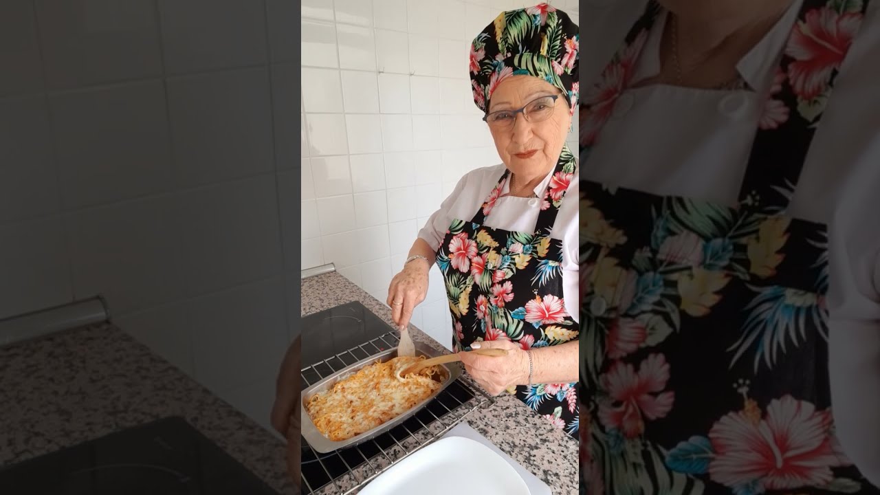 ESPAGETIS GRATINADOS  CON CHORIZO Y JAMON