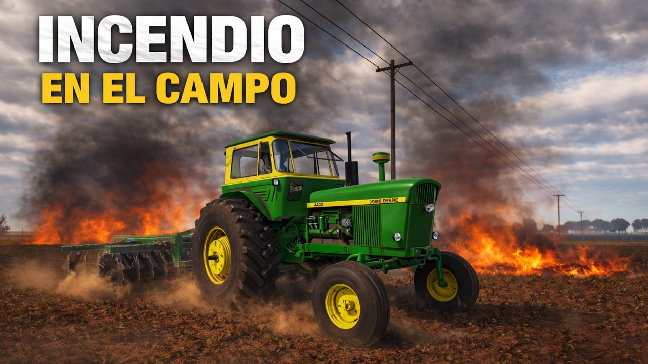 INCENDIO EN EL CAMPO 🔥 | Se apagó el tractor y casi perdemos TODO 🚜🔥 | FS25 ReShade Gameplay