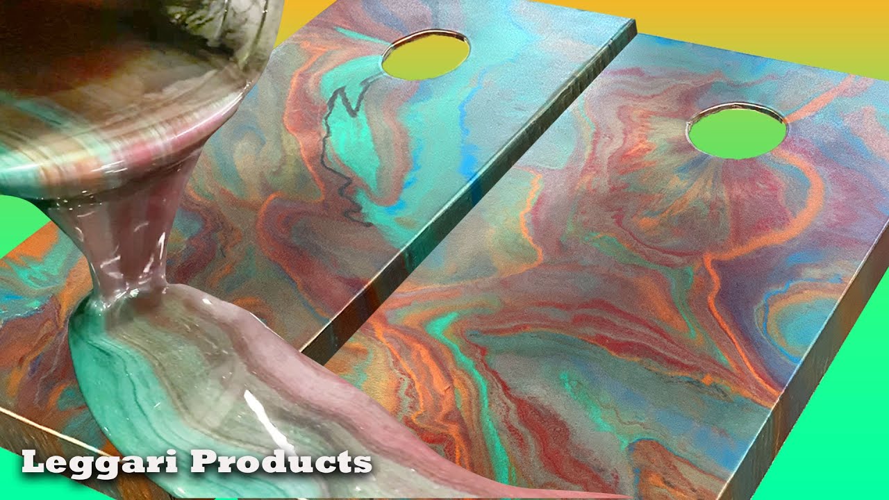 DIY Cornhole Boards Using Leggari Metallic Epoxy | Custom Made From Wood |