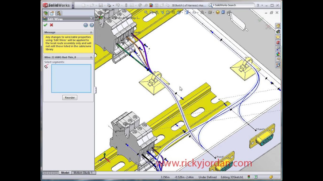 SolidWorks Electrical Routing Part 2