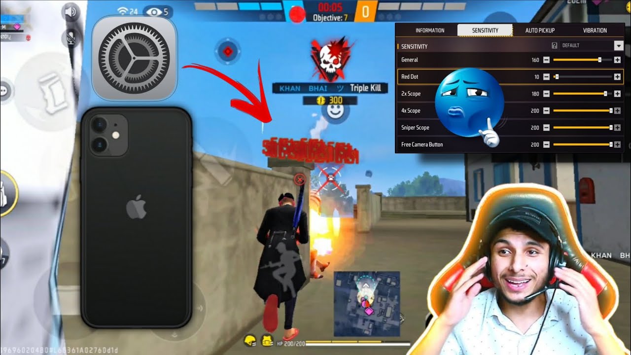 I PHONE 11 HEADSHOT SENSITIVITY SETTING 🎯⚡FREE FIRE HEADSHOT HIGHLIGHTS 🔥