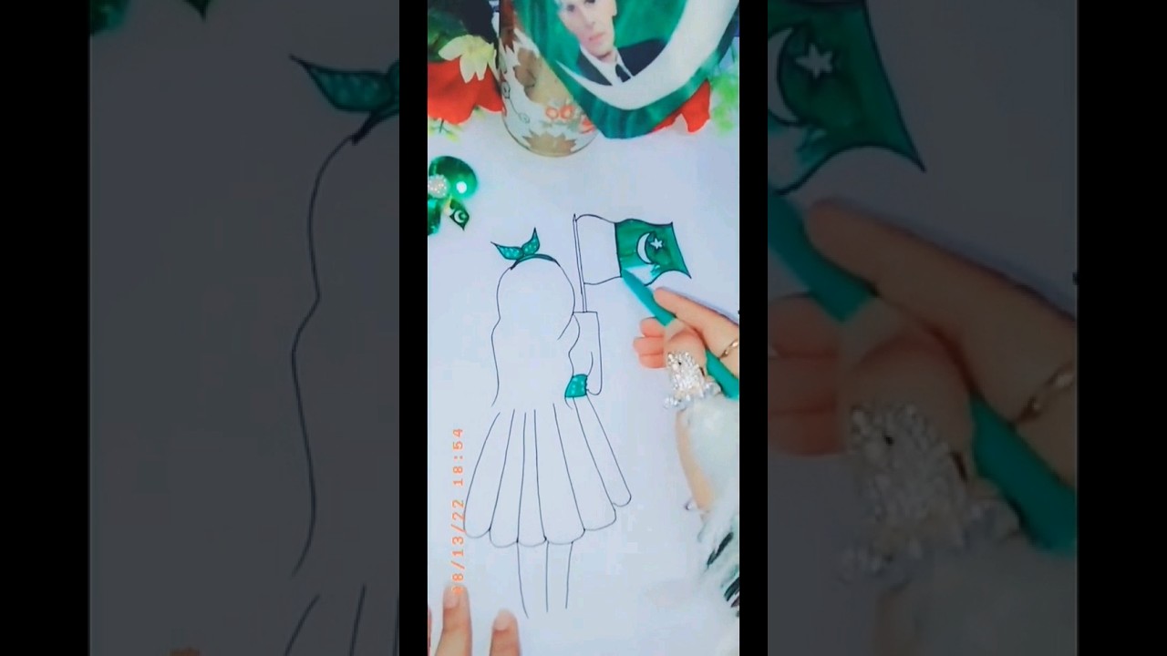 14th August Independence day/14th august easy drawing#art #calligraphy #aneeart #painting#shorts