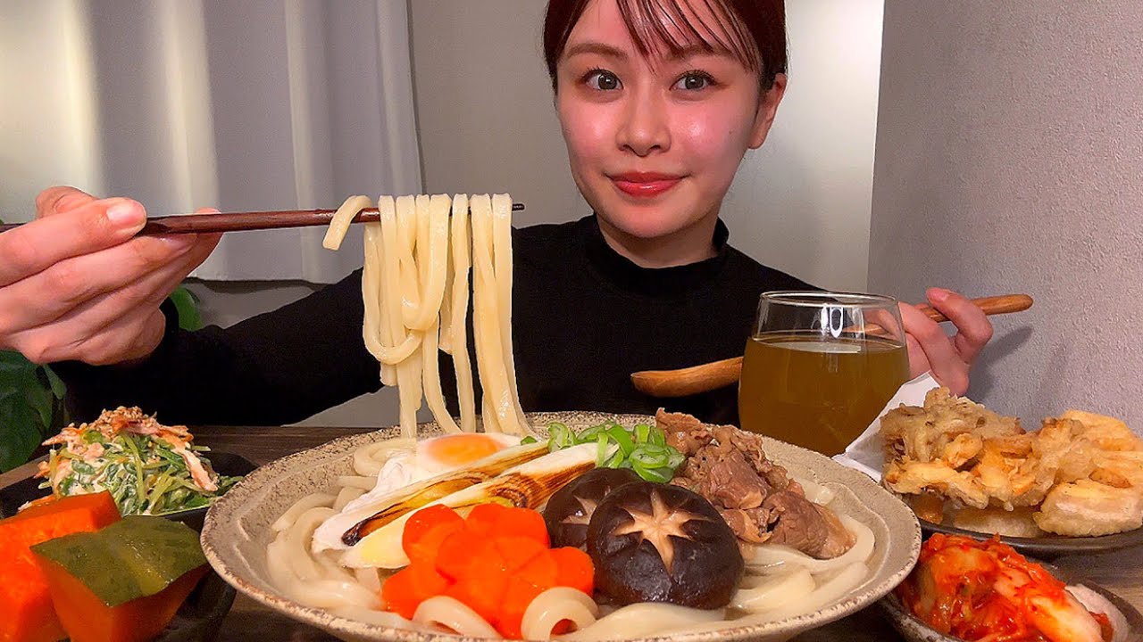 【ASMR】肉うどん [咀嚼音/EatingSounds/Mukbang/먹방]