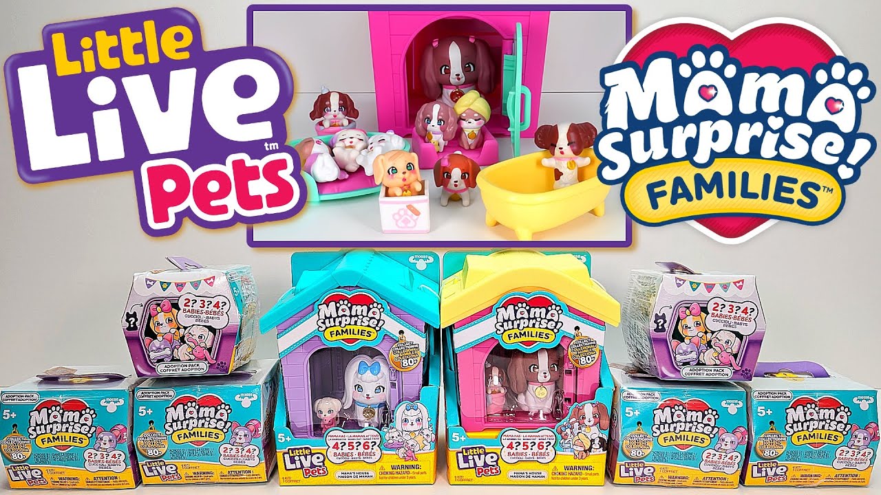 Little Live Pets Mama Surprise Families Unboxing - No Talking ASMR