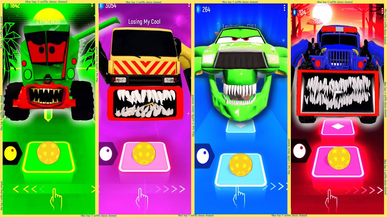 coffin dance - Police Truck eater 🆚 Chick Hicks eater 🆚 Tow Truck Eater 🆚 Combain Zombie | Tiles HOP