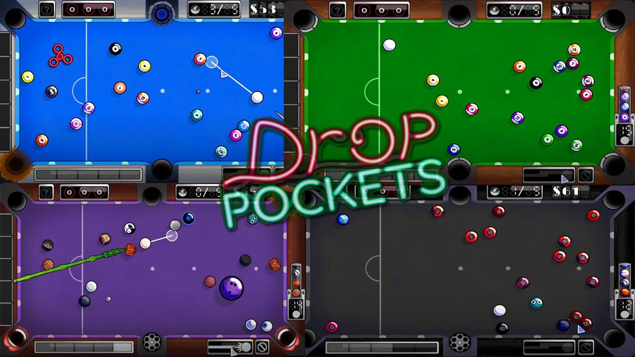 Drop Pockets Trailer + Gameplay | Crazy Arcade Billiards Action | PC Steam 4K
