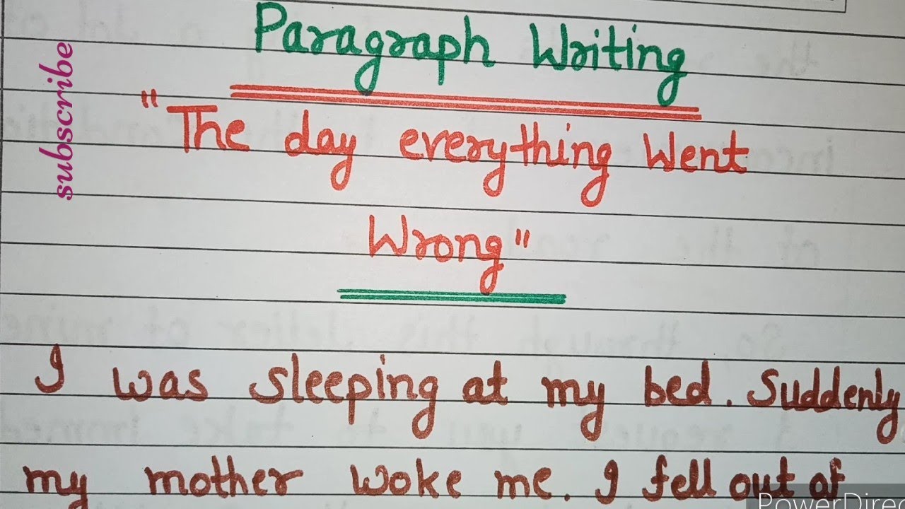 Paragraph writing on 
