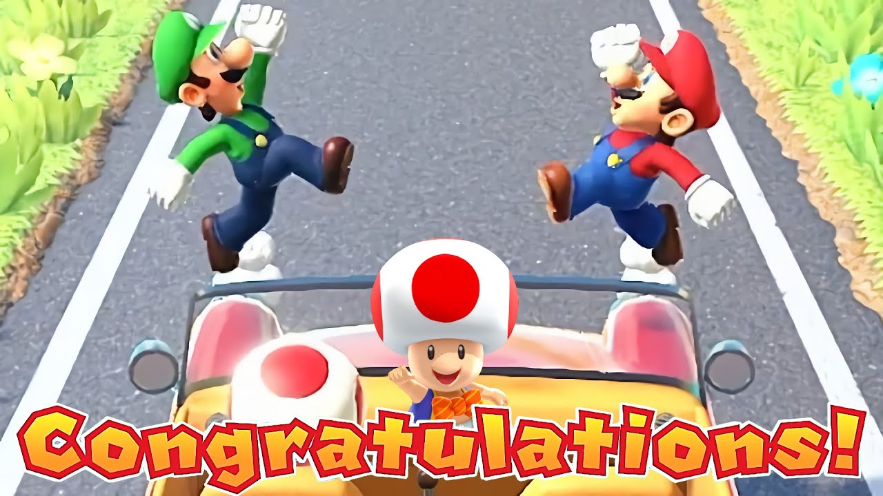 Mario Party Superstars Tag Match Mario and Luigi vs Wario and Waluigi