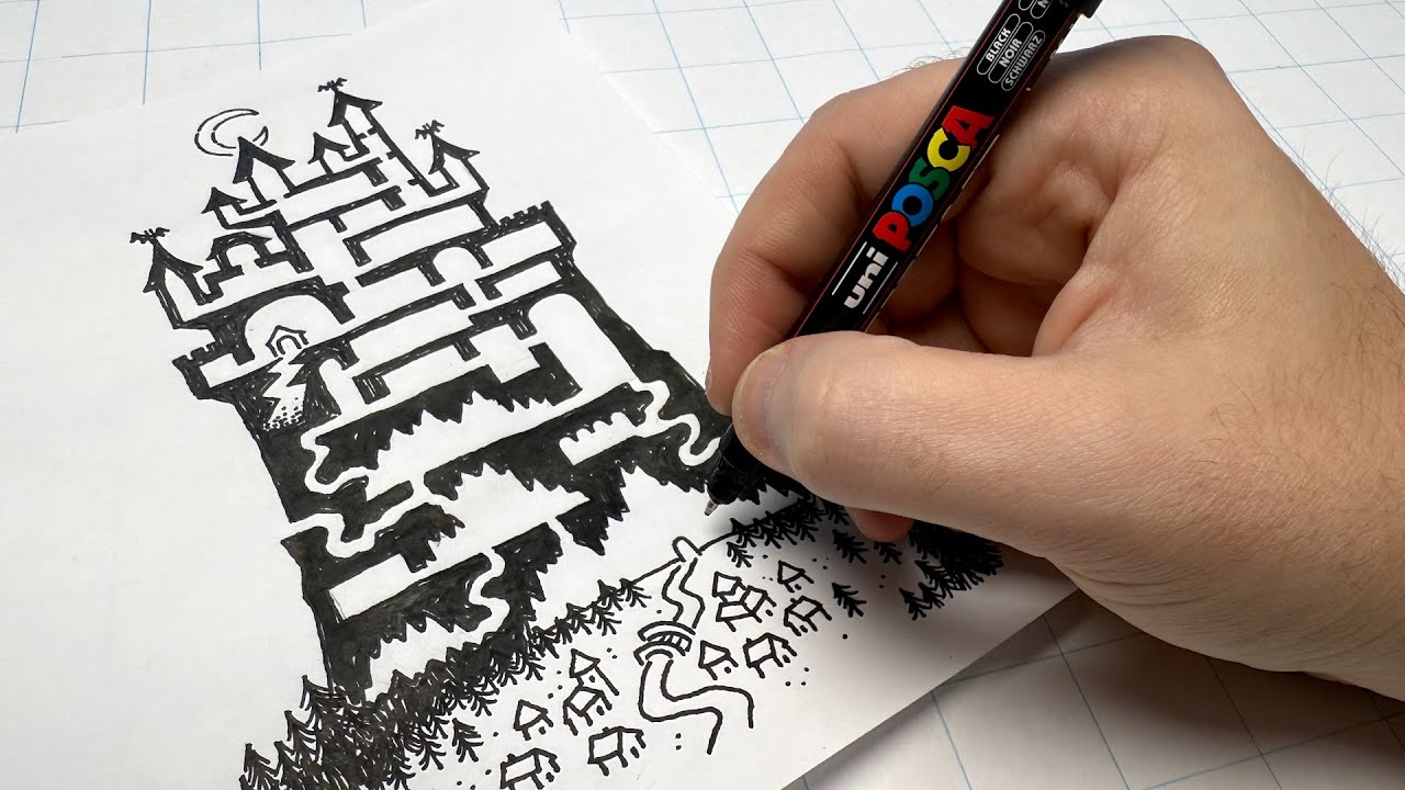 Easy to Draw Fantasy Castle Map!