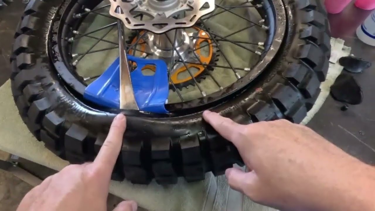 2025 KTM 500 EXC-F - How to change a Motorcycle Tire!
