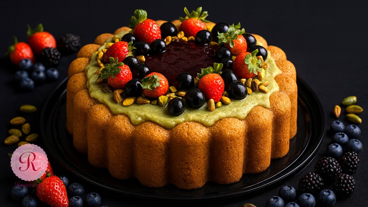 BOLO DE PISTACHE COM FRUTAS VERMELHAS - UMA EXPLOSÃO DE SABOR QUE PREPAREI NO DIA DOS PAIS! RÁPIDO!