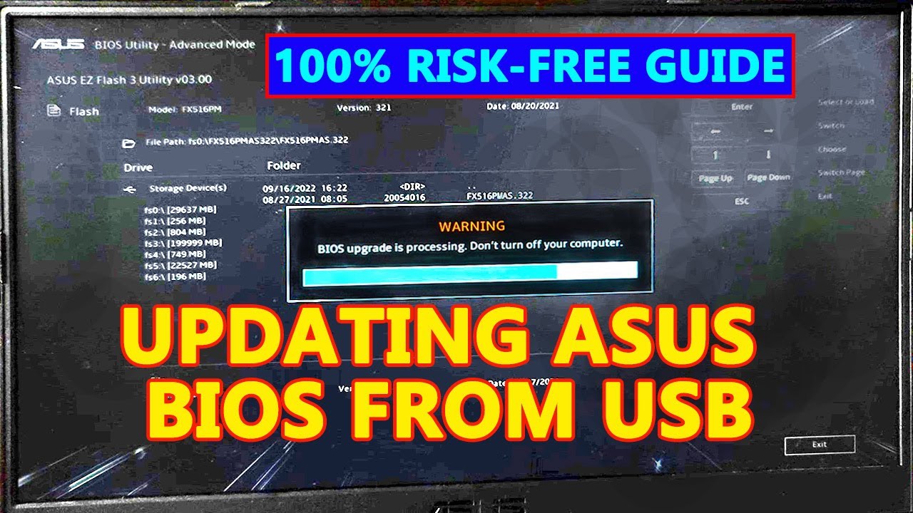 How to Update BIOS in Asus Motherboard From USB Flash Drive | Megatrends Asus EZ Flash Installer