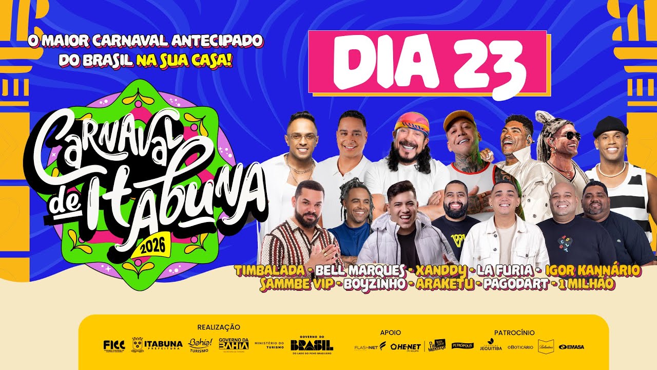CARNAVAL DE ITABUNA 2026 - AO VIVO - DIA 23