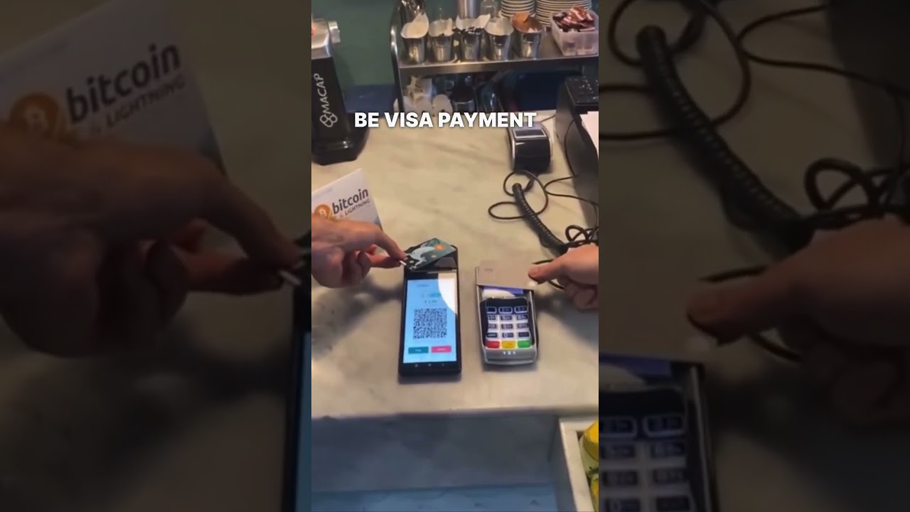 Bitcoin Lightning vs Mastercard payment race in Gibraltar! #shorts