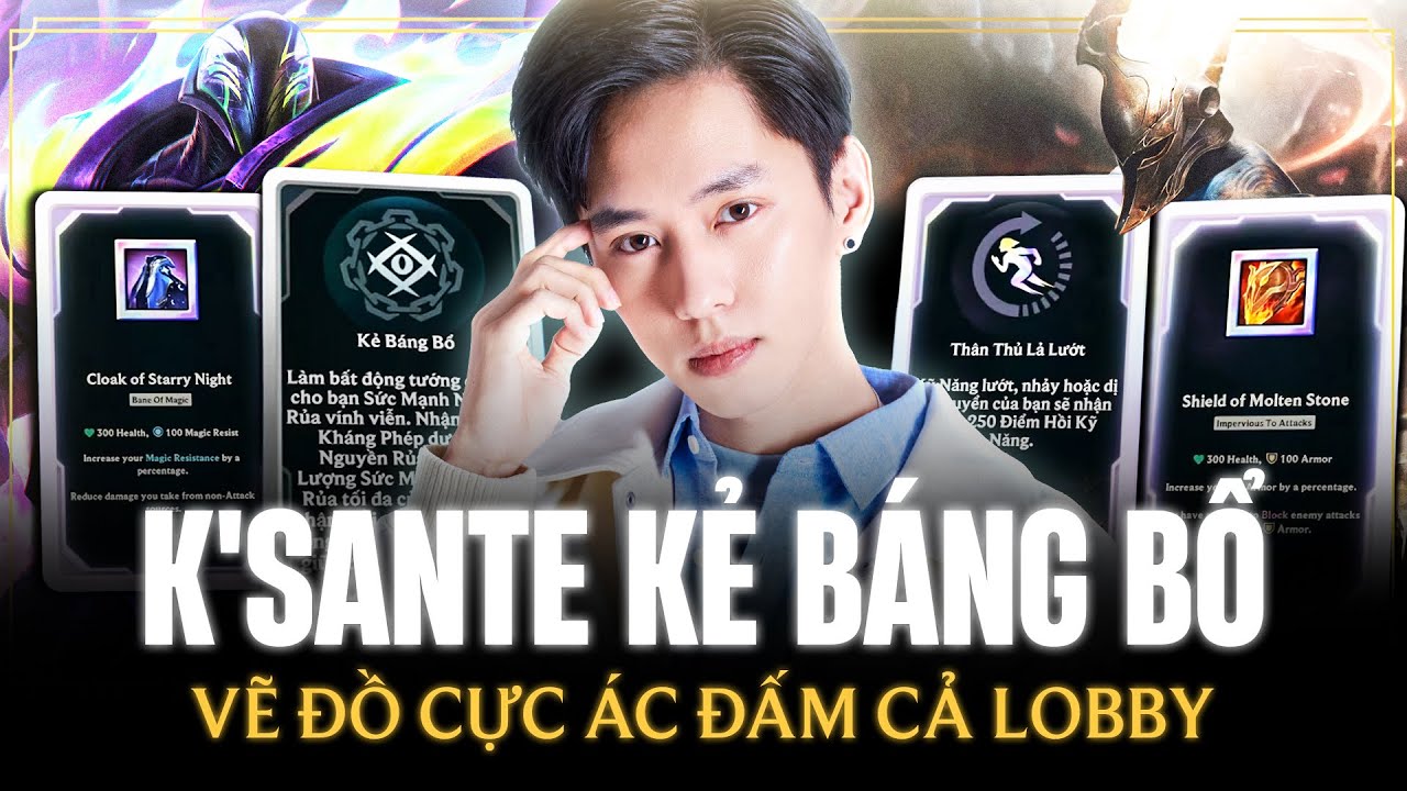 Thebausffs Build K'Sante Võ Đài Cực Lỗi Với 1k Giáp Và 1k1 Kháng Phép Đấm Cả Lobby