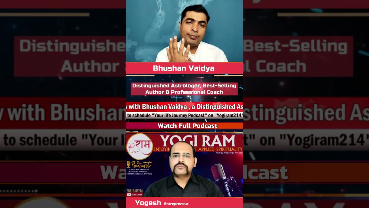 Exclusive Interview with Bhushan Ji - Astrologer, Best-Selling Author & Professional Coach #yogiram