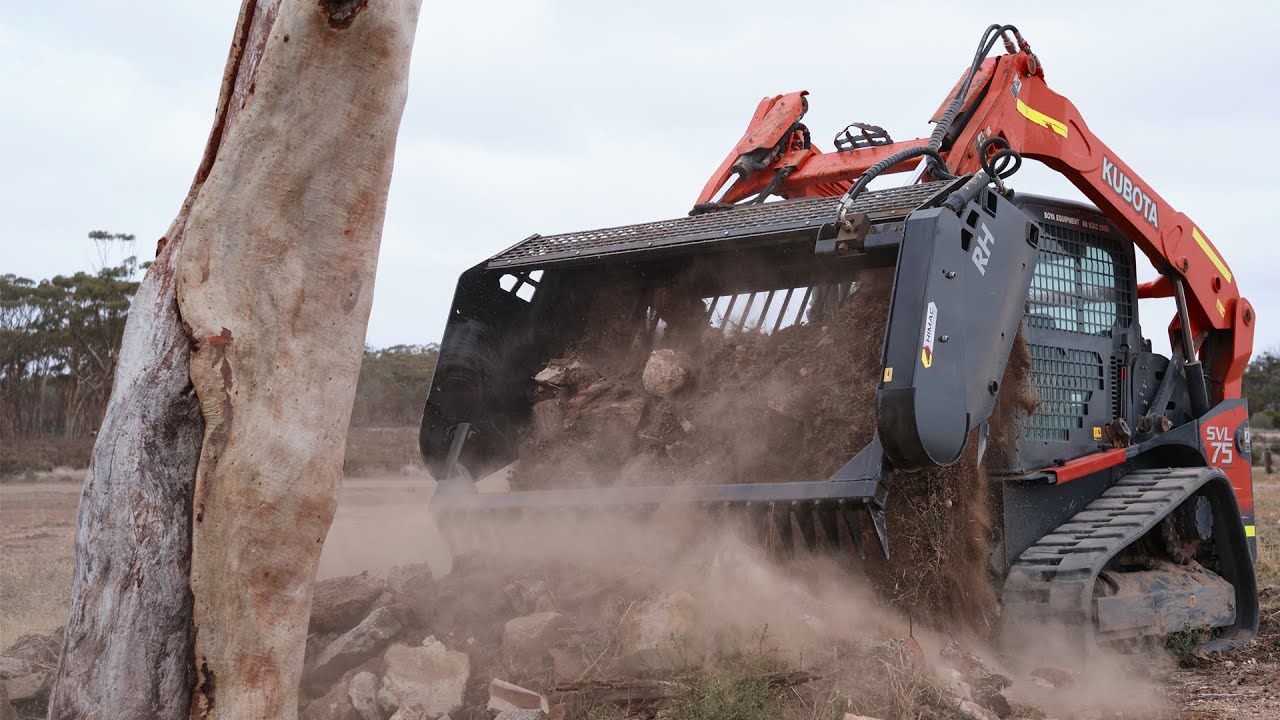 Himac Skid Steer Rock Picker - Himac Attachments