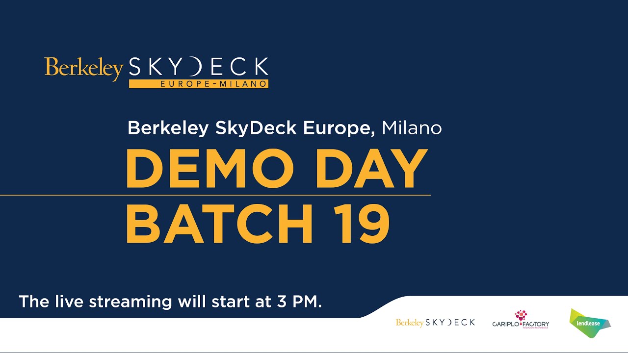 Demo Day Berkeley SkyDeck Europe, Milano | Batch 19