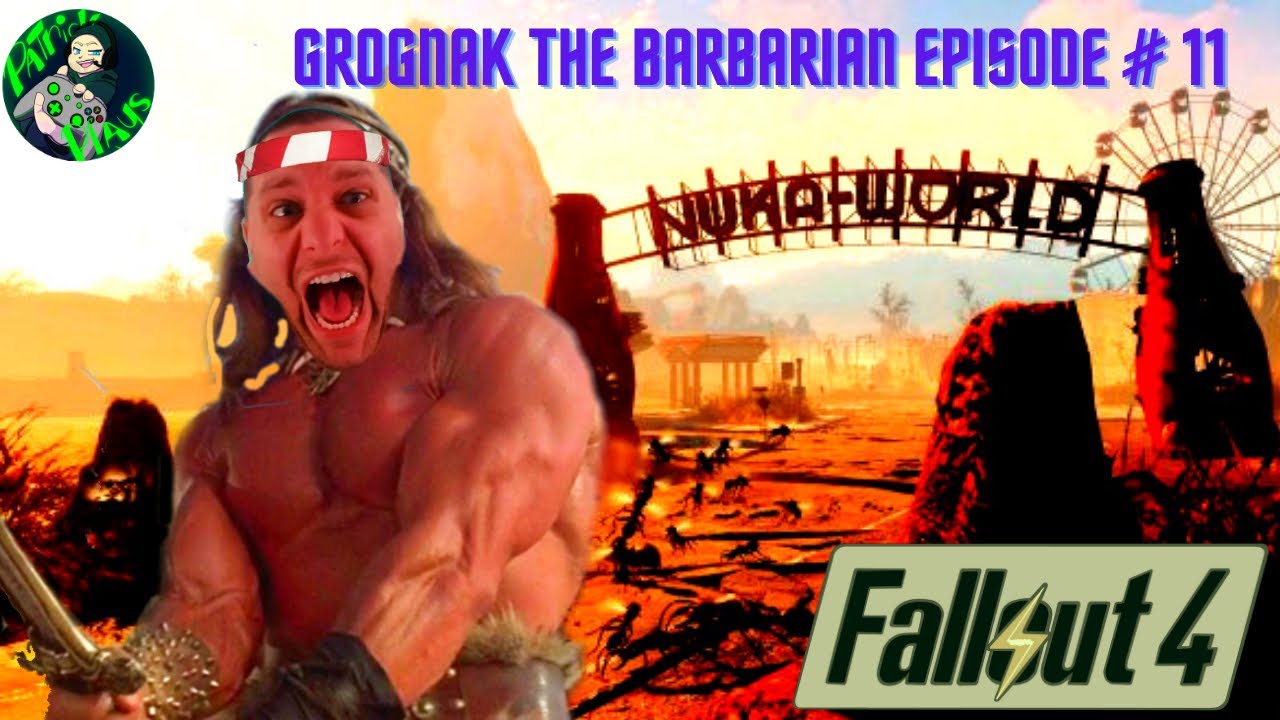🟢 Fallout 4 - Becoming Grognak the Barbarian! - Part #11 - Grognak Vs Battle Bots
