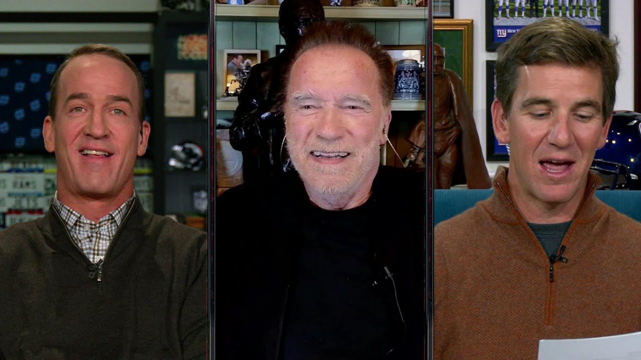 Arnold Schwarzenegger joins the Manning Cast on 'MNF' to talk about the Terminator | Week 9