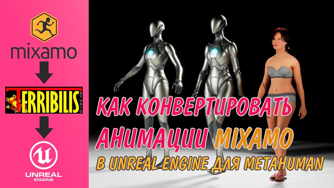 Как конвертировать бесплатные анимации Mixamo для MetaHuman в Unreal Engine|Гайд по Mixamo Converter