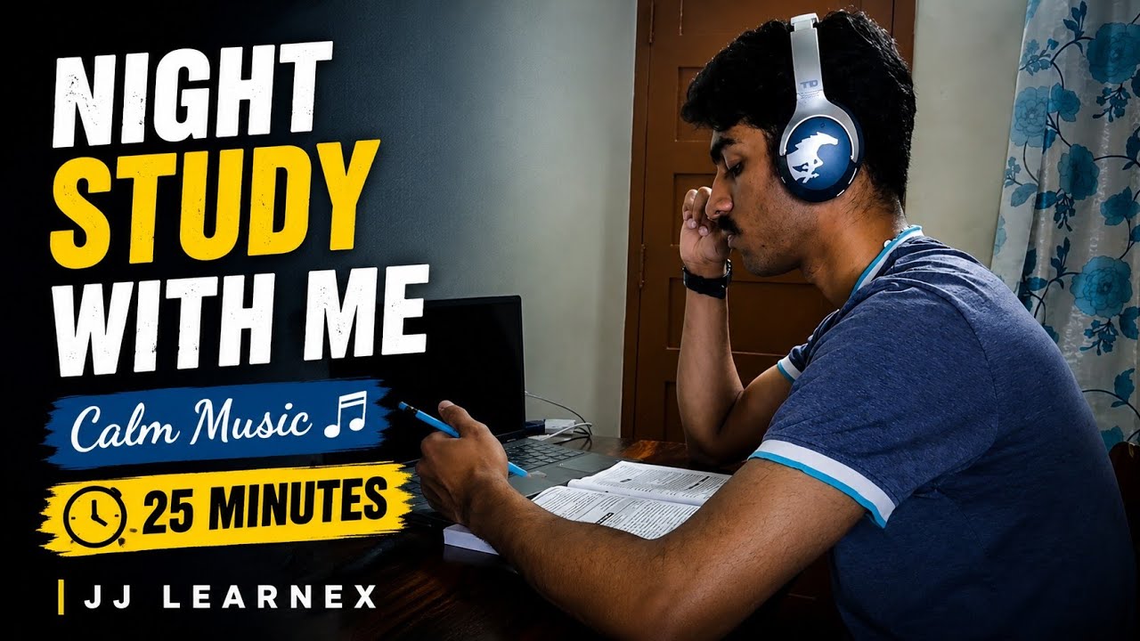 Night Study with me | Calm Music |  JJ Learnex
