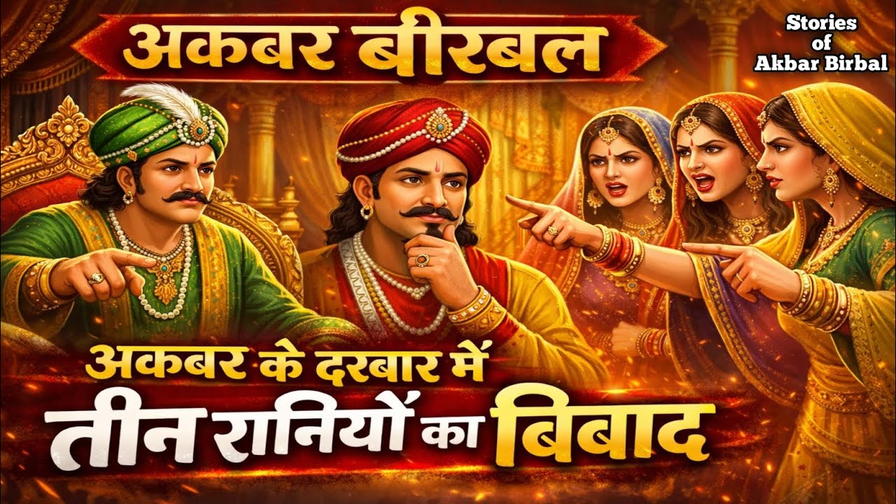 अकबर के दरबार में आई तीन रानियां का विवाद | अकबर बीरबल कि हिन्दी कहानियां Akbar Birbal ki kahaniyan