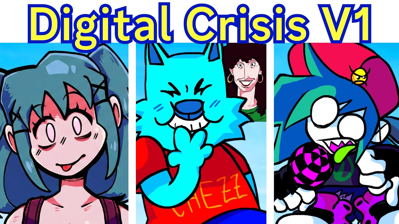 FNF 😲 Lacey's Wardrobe, Bugbo, ChezzKids Arrives in FNF! DIGITAL CRISIS v1 (Horror Games, ARGs)