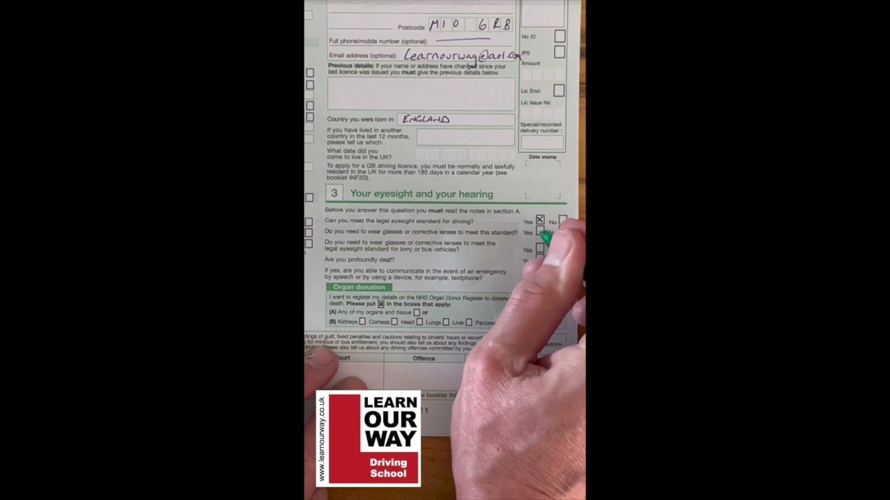 D2 Application for hgv provisional licence and Pcv driving licences HD 720p