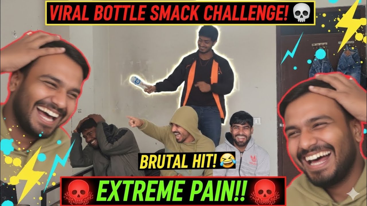 Doston ne Jaan le li😱😭💀 Extreme Bottle Challenge#trending #funny #viral #comedy #challenge #youtube 