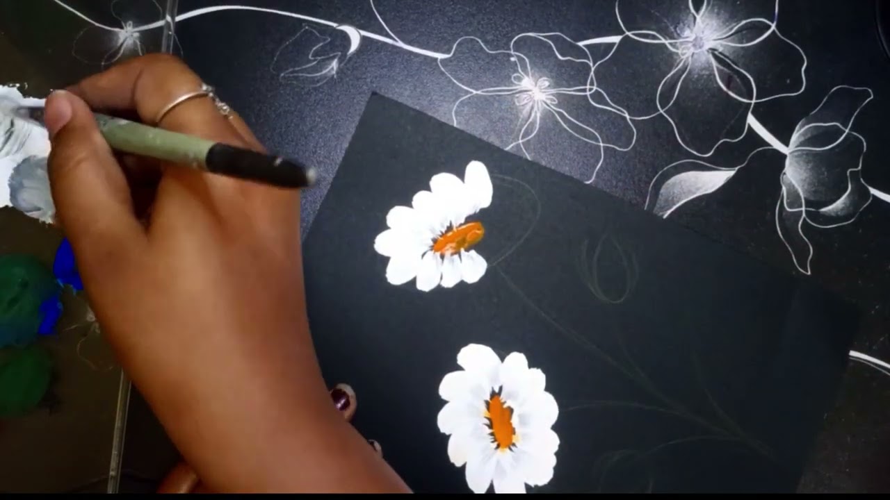 Easy flower floral painting 