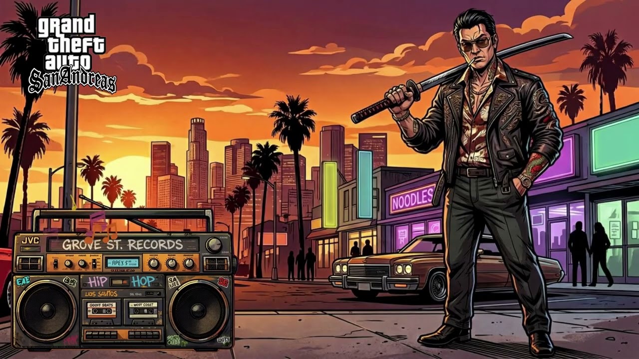 GTA SAN ANDREAS | West Coast Hip Hop Instrumentals - Smooth Focus for Midnight Driving