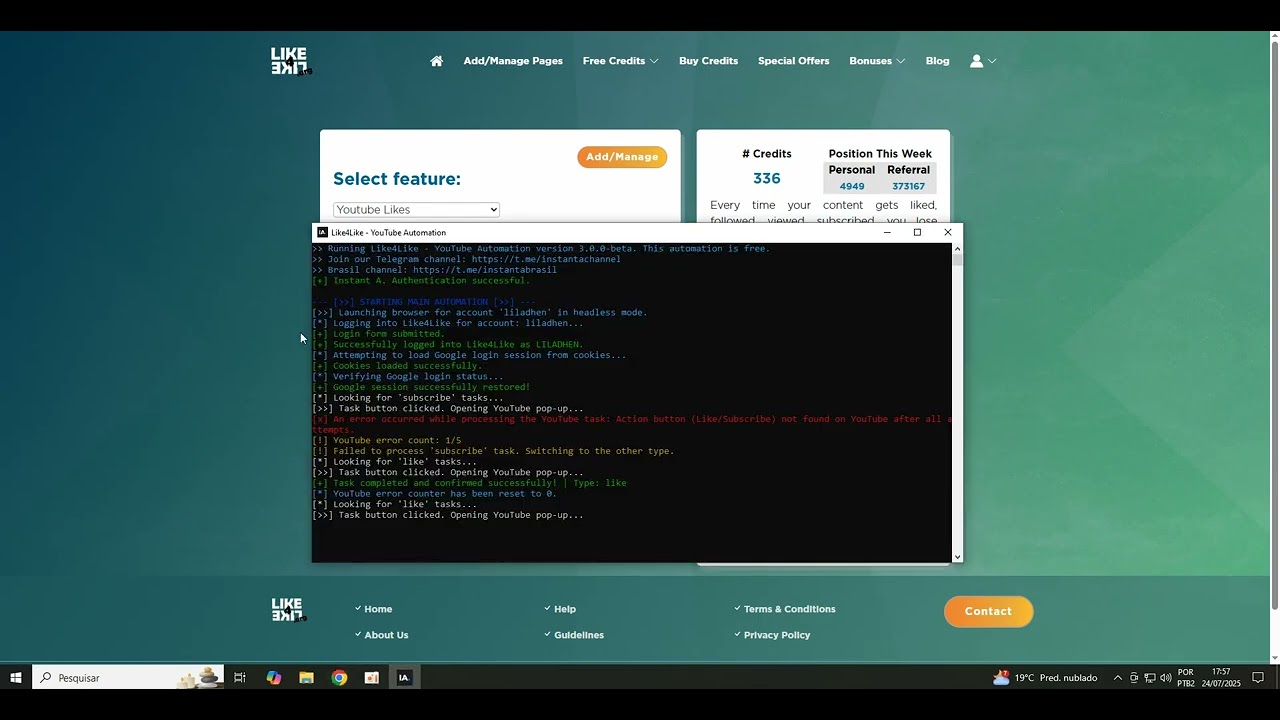 LIKE4LIKE BOT | INFINITE POINTS FOR FREE | NEW VERSION 3.0.0