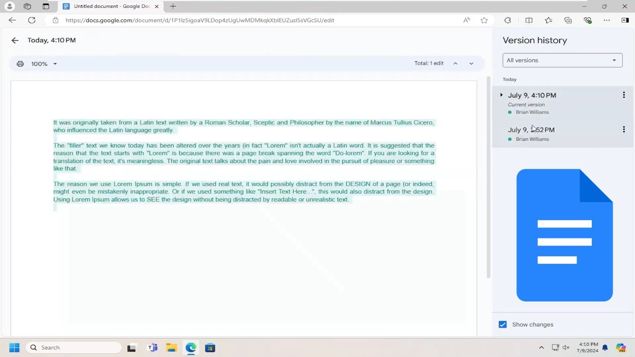 Recover Text Accidentally Deleted From Google Docs File [Solution]