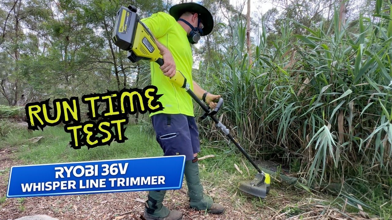 Ryobi 36V Line Trimmer Run Time Test - Real World