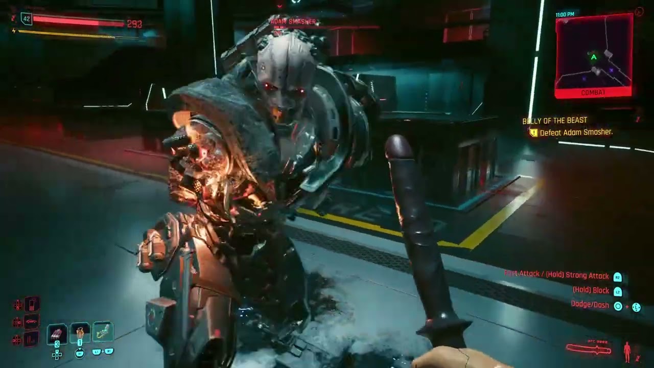 I obliterated Adam Smasher using the BFC 9000 #cyberpunk2077#adamsmasher