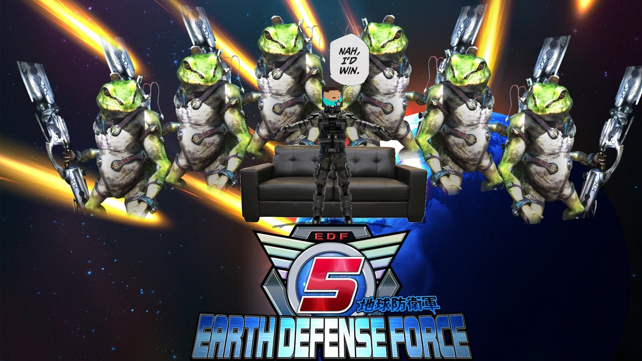 Earth defense force 5 while talking to the boys