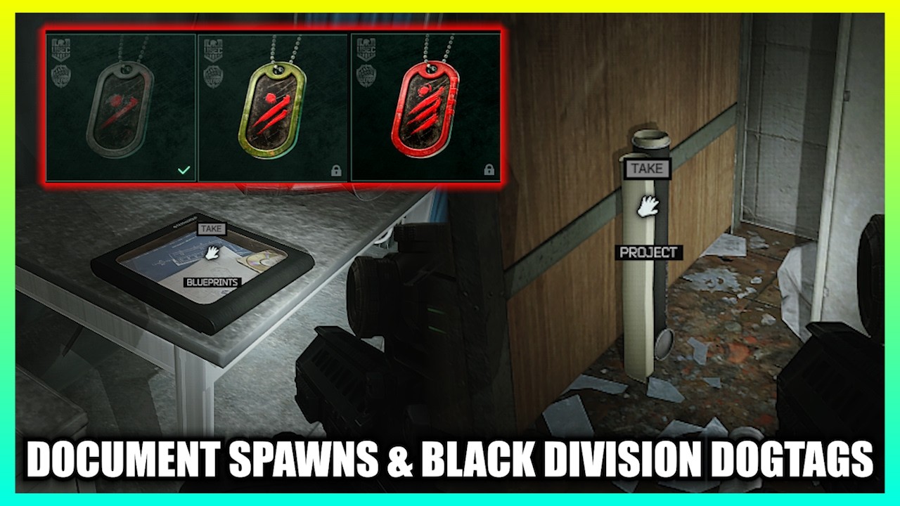 Battlepass Documents Spawn Locations & All About Black Division Dogtags