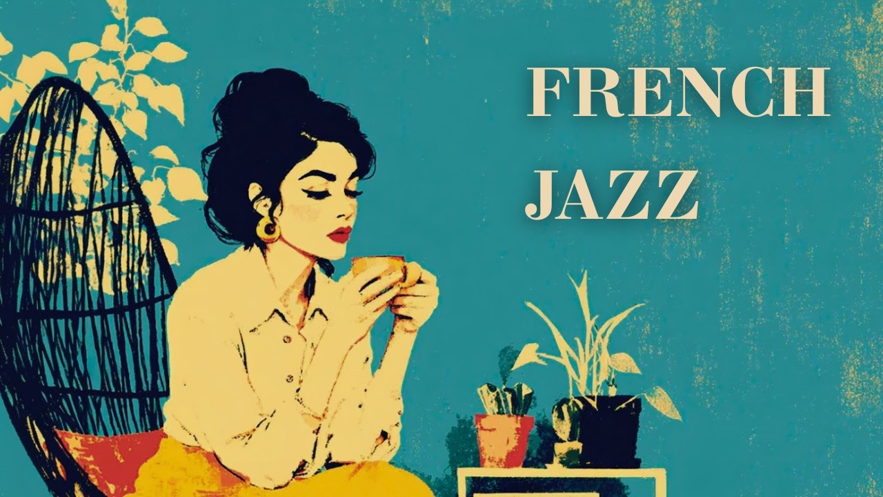 vintage french jazz for spring  elegant background for working and reading