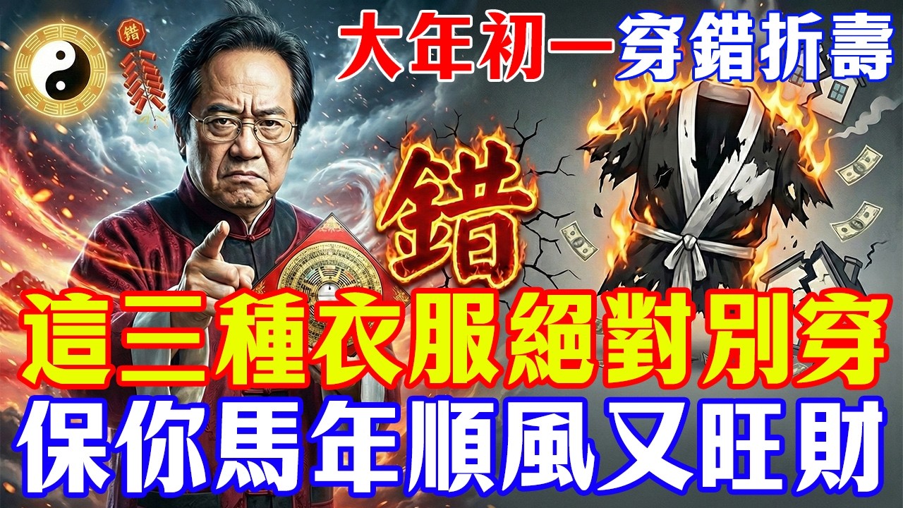 倪海廈：大年初一嚴重警告：這3種衣服絕對不能穿！這不是迷信，是避禍！#大年初一#過年禁忌#新年習俗#穿搭禁忌#農曆新年