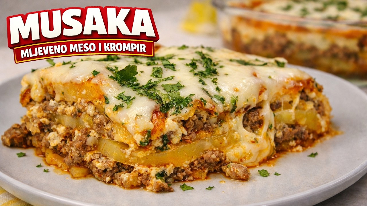 MUSAKA RECEPT - Mljeveno meso i krompir. Sočna i ukusna.